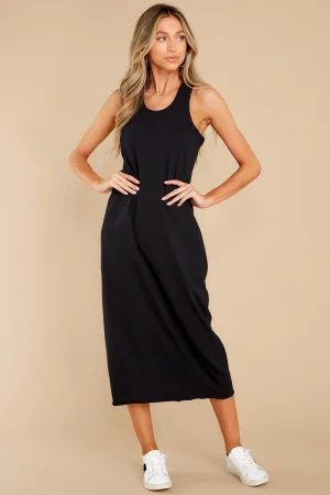 Natural Comfort Black Midi Dress