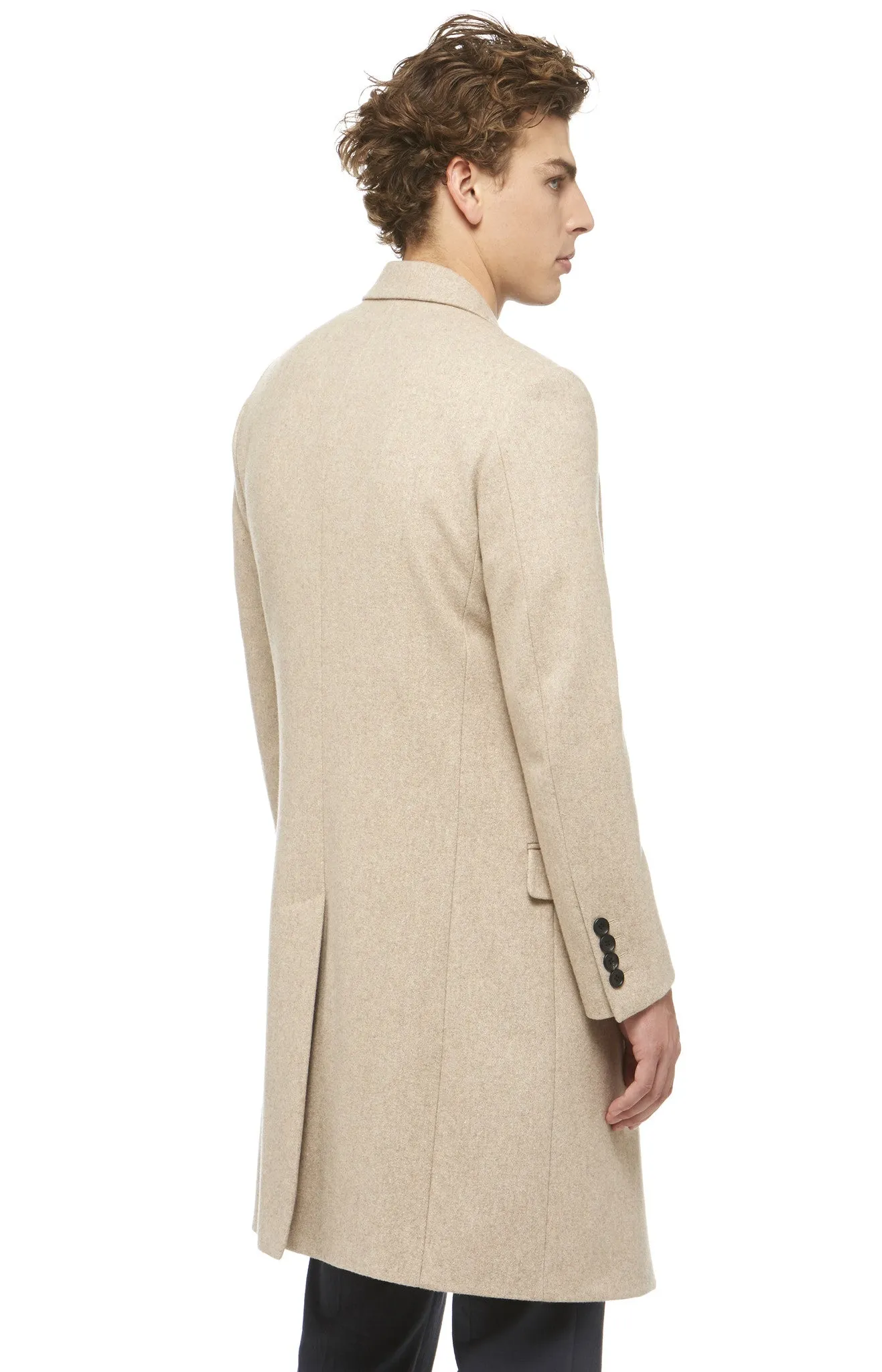 Oatmeal Wool Overcoat