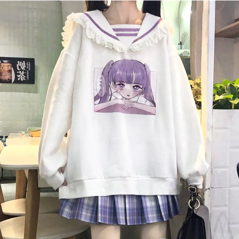 Otaku Baby Collared Sweatshirt