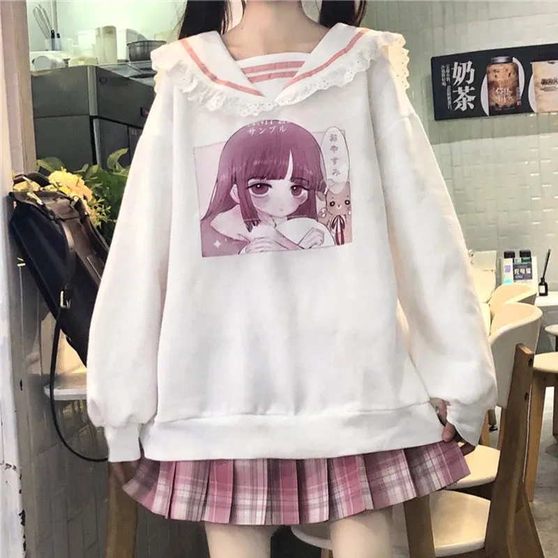 Otaku Baby Collared Sweatshirt