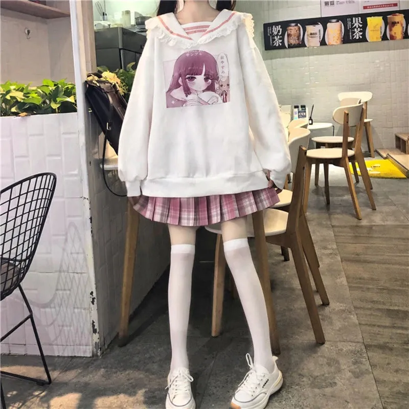 Otaku Baby Collared Sweatshirt