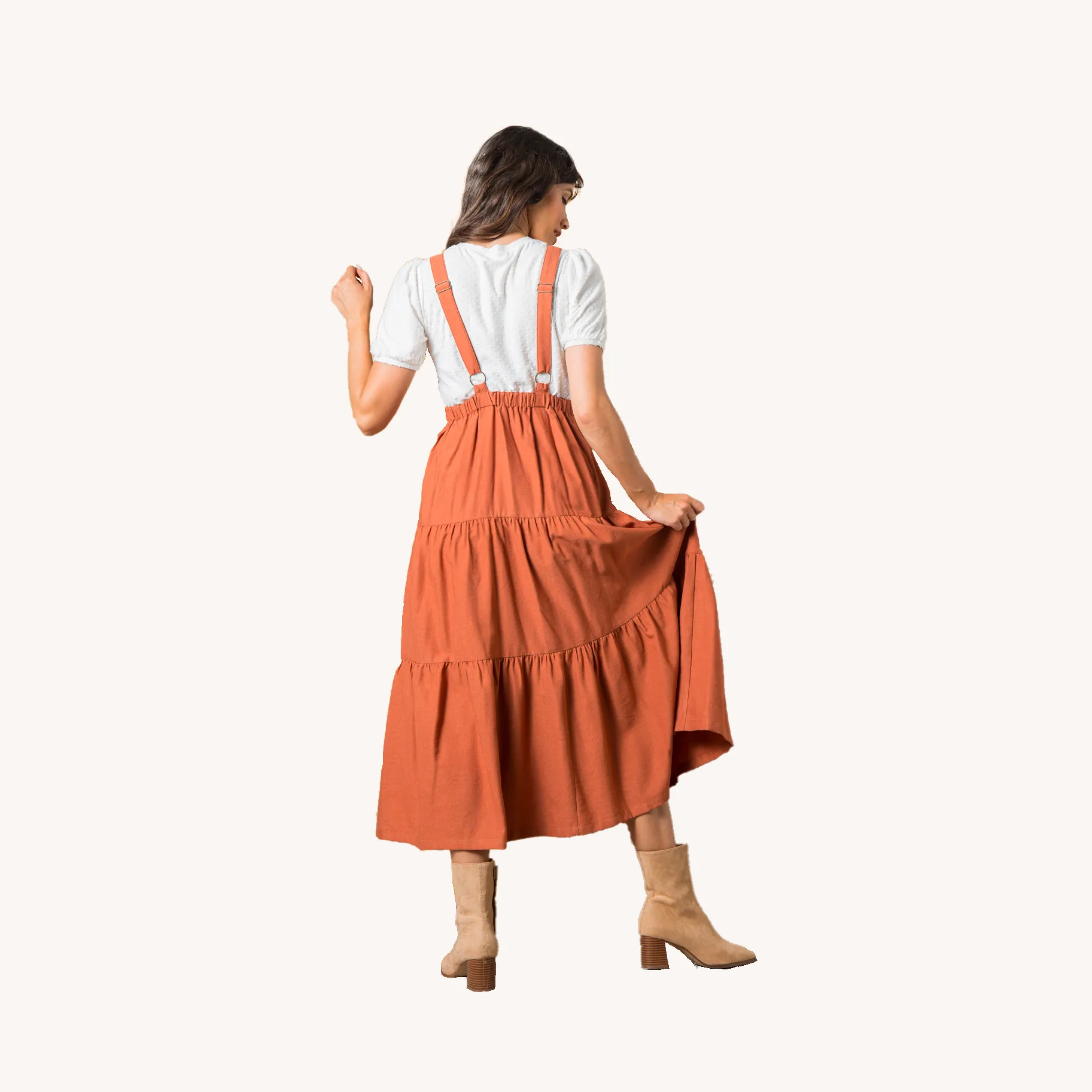 Overall Ruffle Tiered Dress