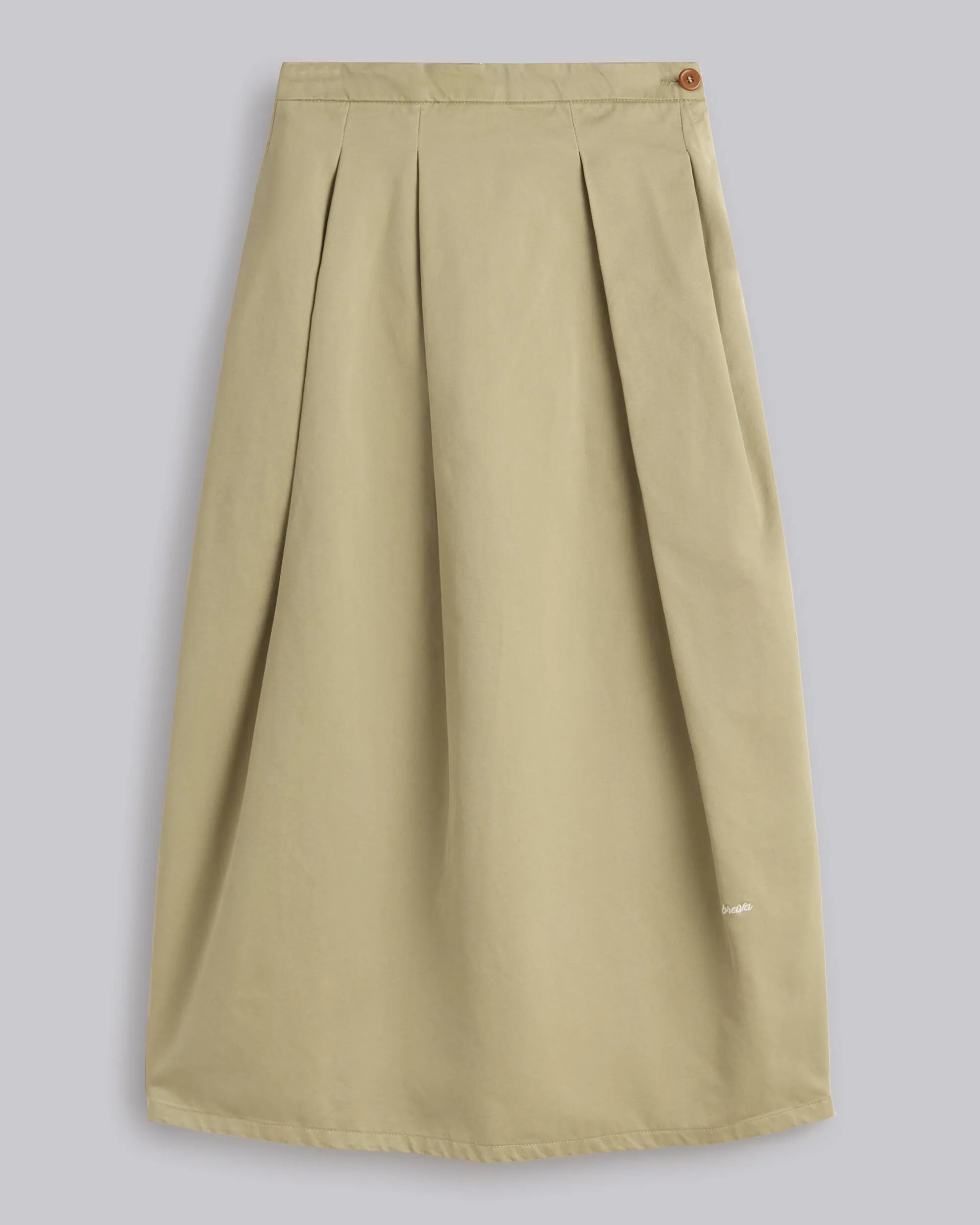 Pleated Skirt Beige