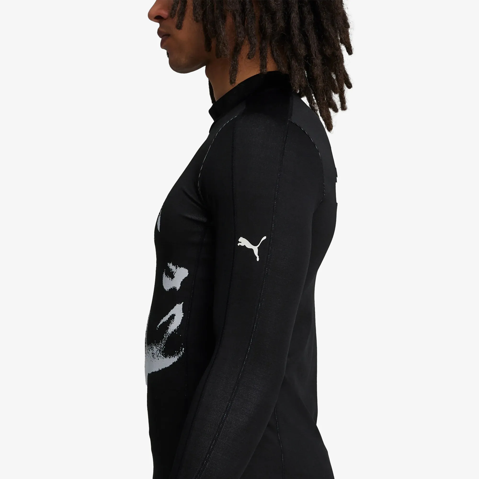 Puma | x PLEASURES BASE LAYER  { BLACK/WHITE