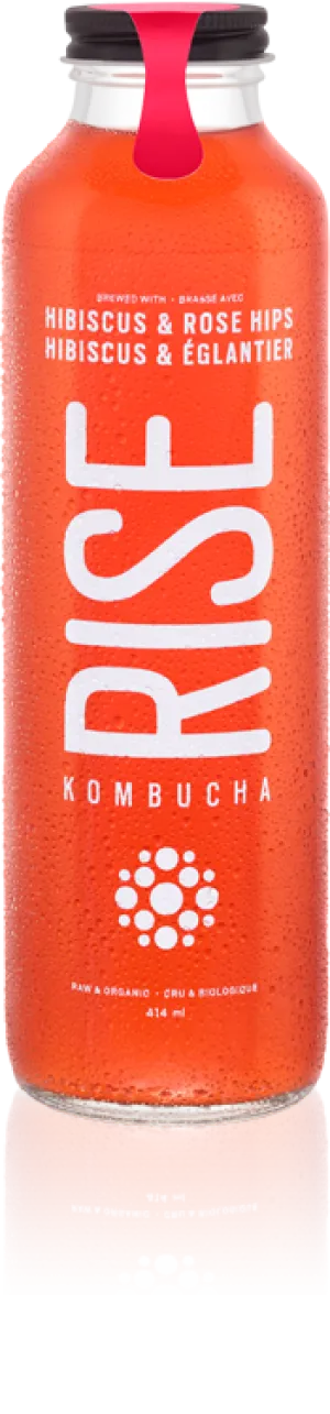 Rise Kombucha - Hibiscus And Rose Hips (414ml)