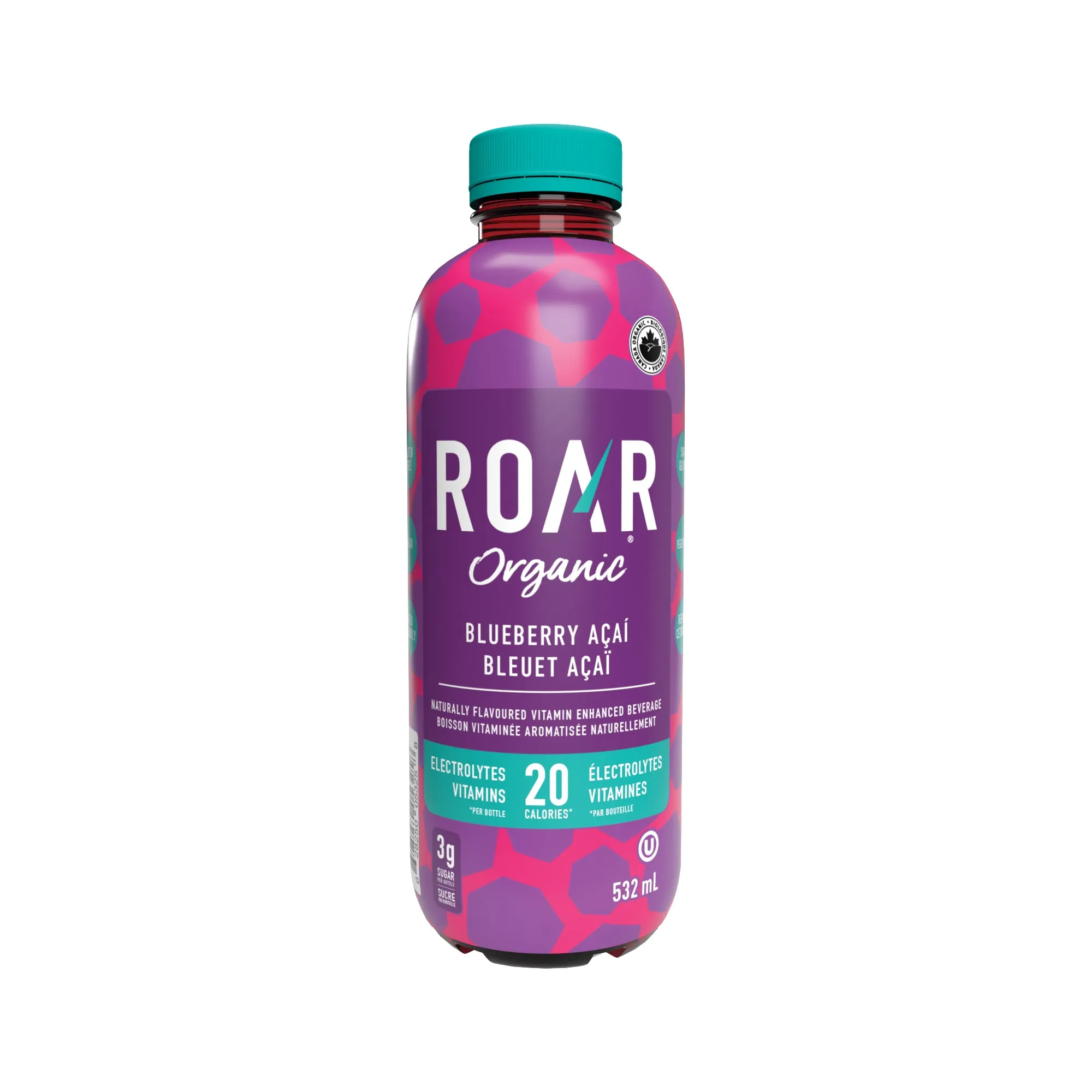 Roar Organic Hydration Drinks - Blueberry Acai (532ml)