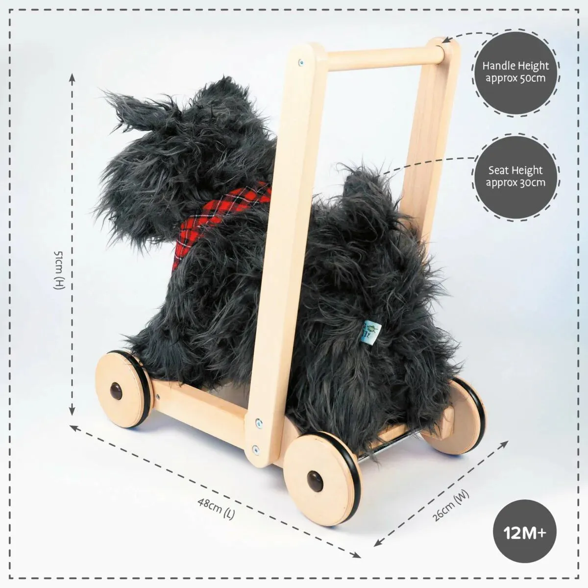 Scottie Dog Push Along & Ride-On by Little Bird Told Me