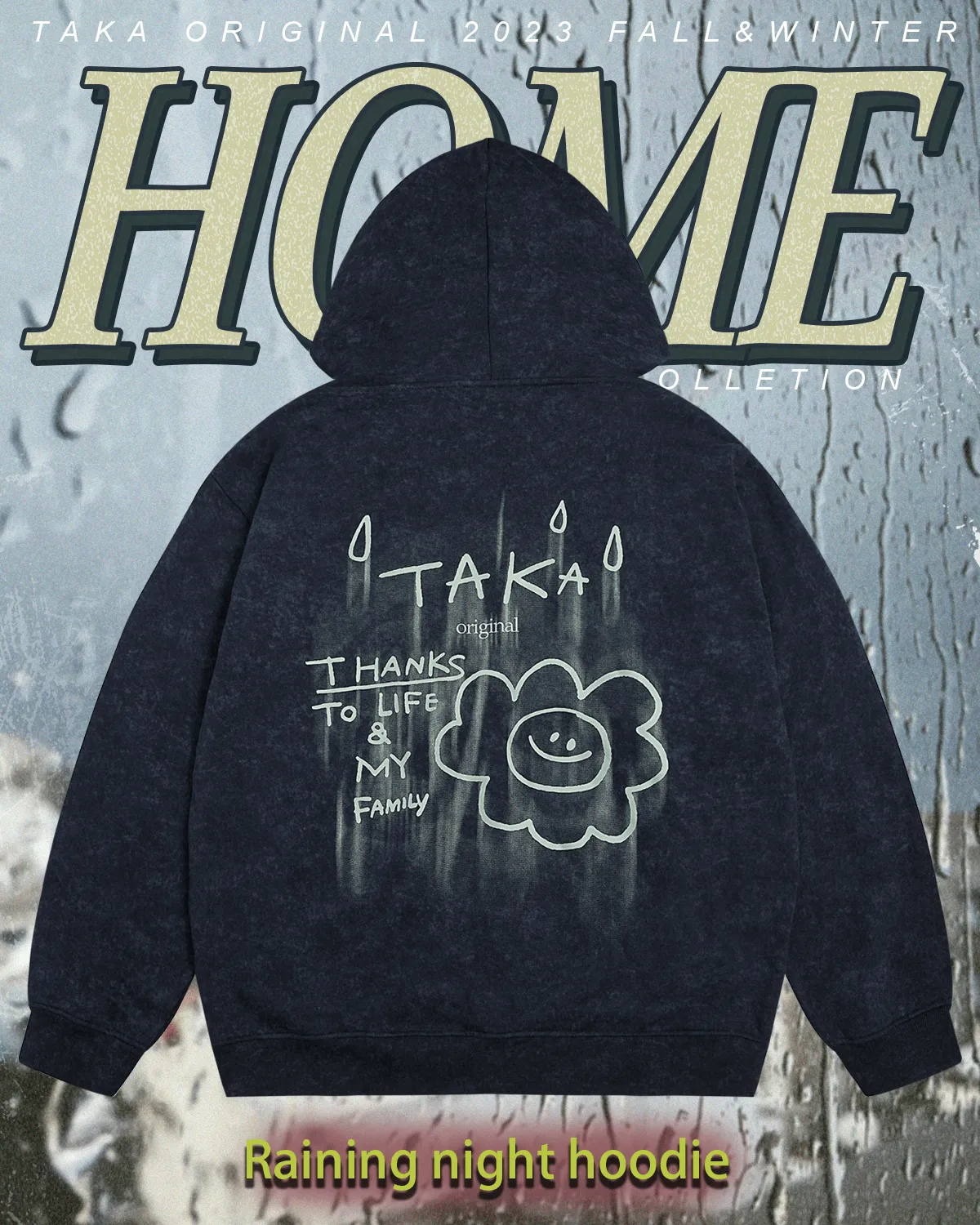 TAKA Original HOME collection raining night daisy hoodie