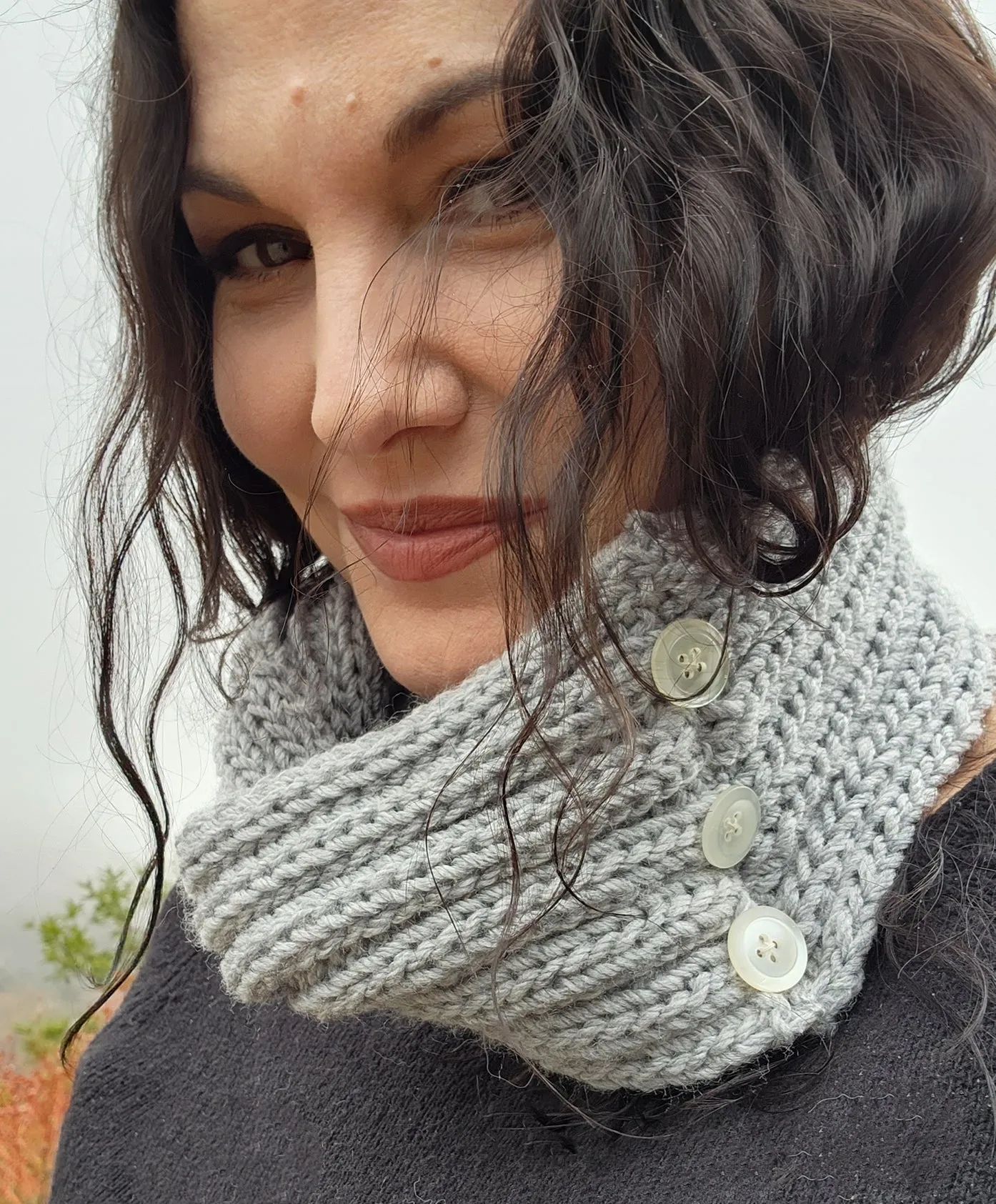 The "Frost" Hand Knit Infinity Scarf