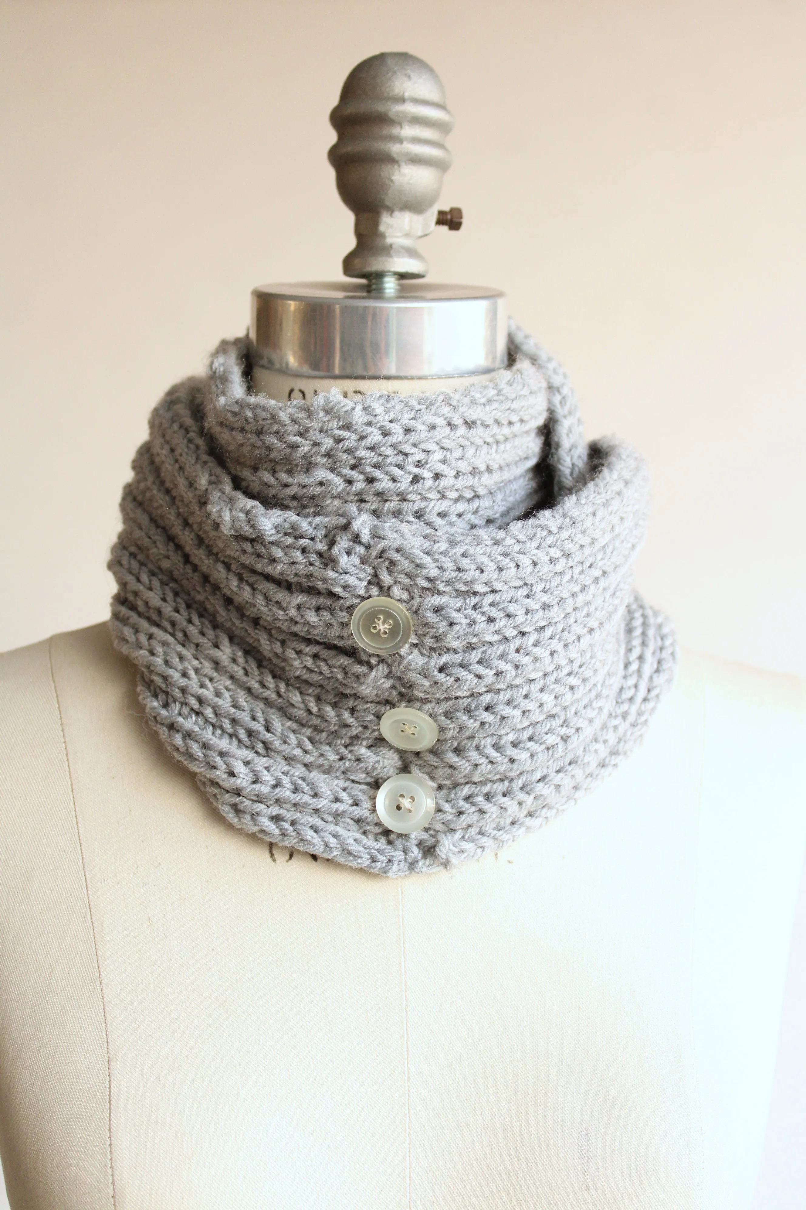 The "Frost" Hand Knit Infinity Scarf