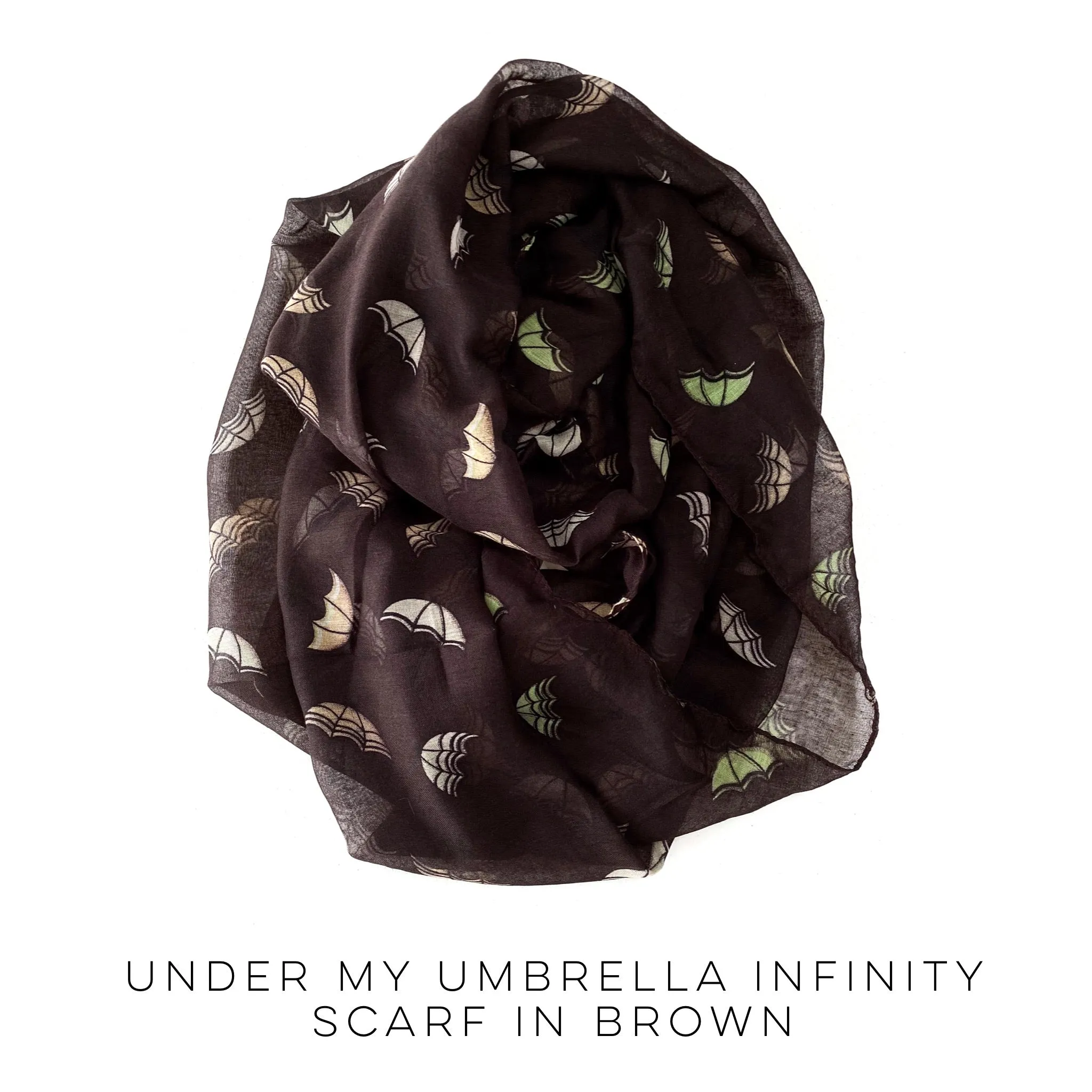 Under My Umbrella Infinity Scarf in Black