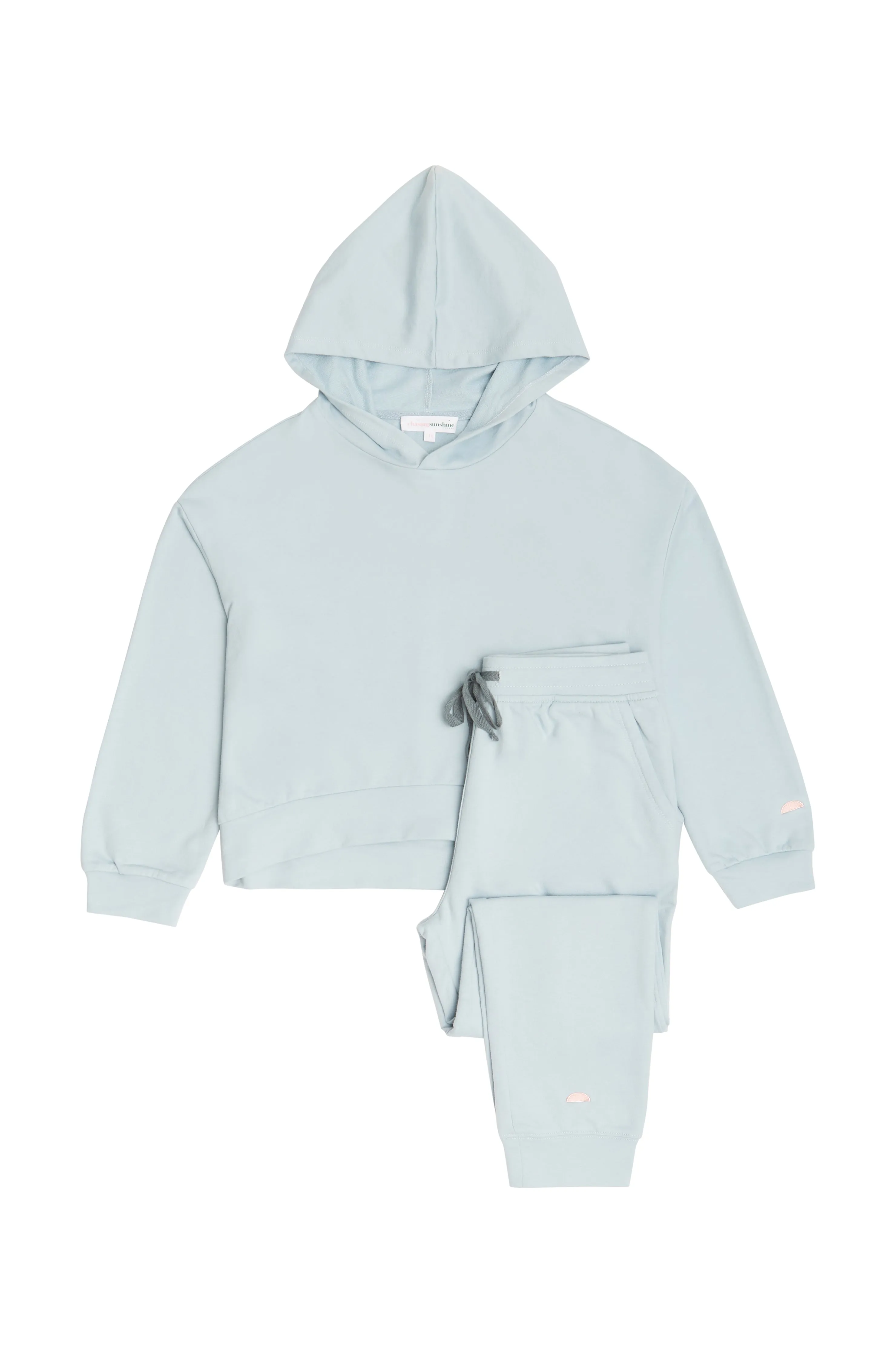 VENICE BEACH HOODIE AND SWEATPANTS IN SOFT SKY BLUE