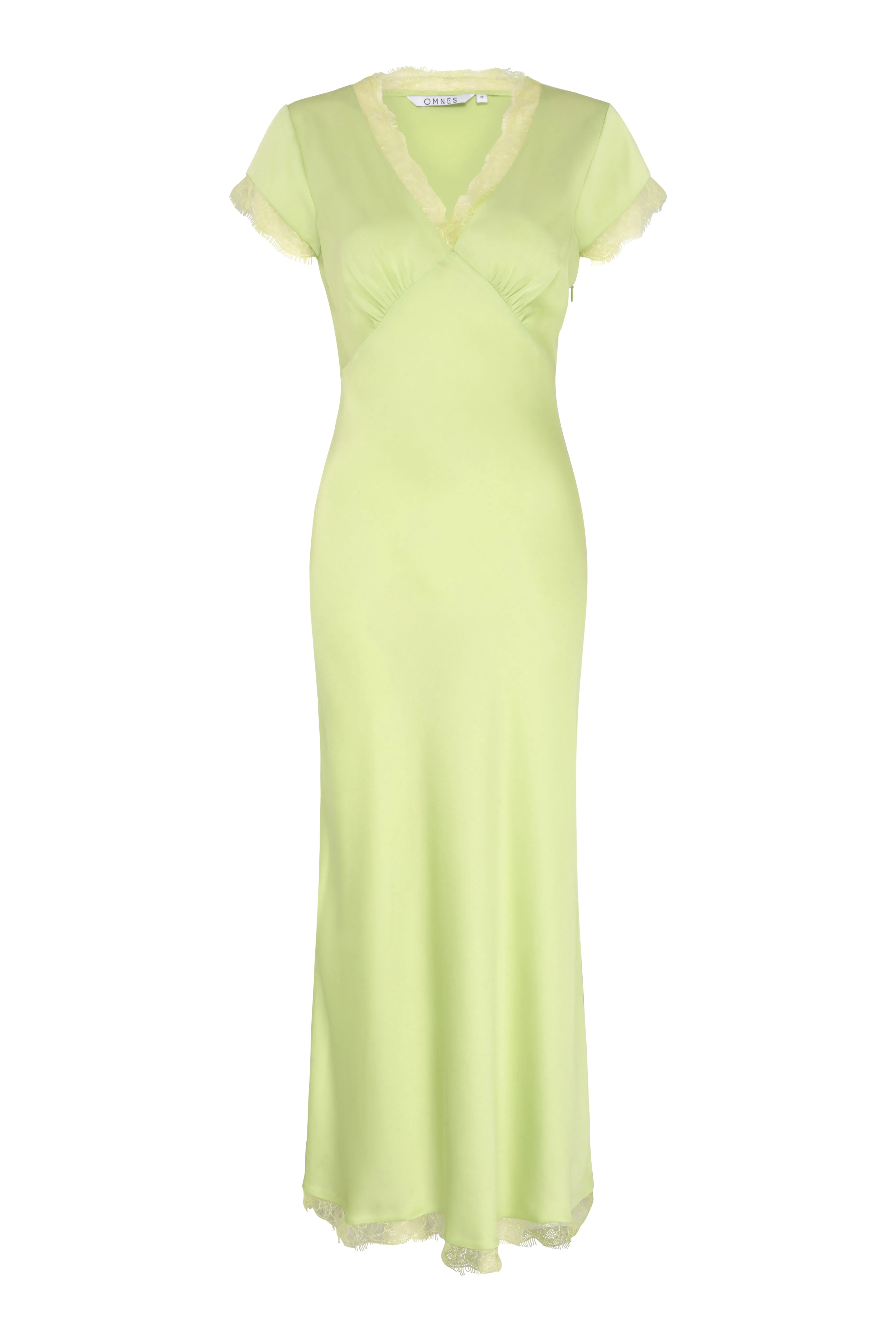 Woolf Sleeved Slip Dress in Green